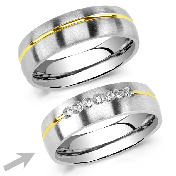 SILVEGO Snubní ocelový prsten pro ženy PARIS RRC2048-Z
