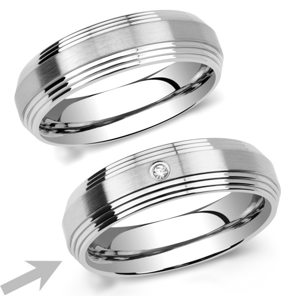 L´AMOUR prsten snubní pro ženy z chirugické oceli RRC2030-Z
