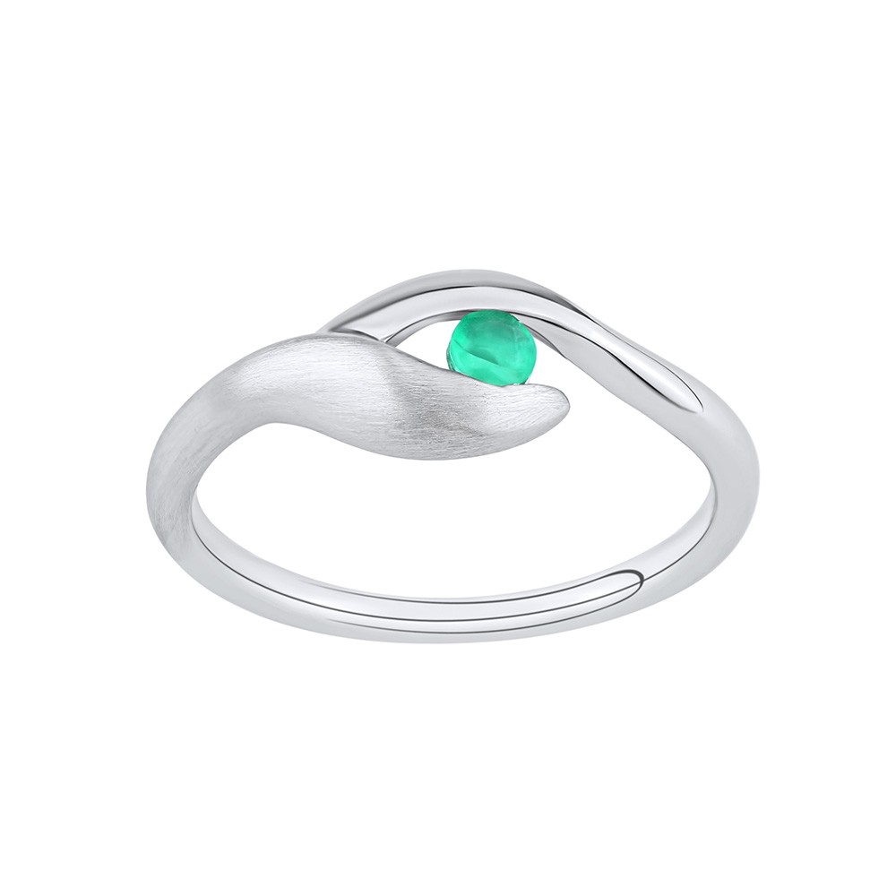 SILVEGO Stříbrný prsten Claire s pravým Smaragdem FWR7259ER
