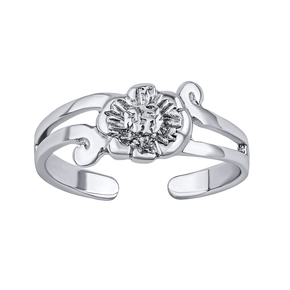 SILVEGO Otevřený stříbrný prsten na nohu květina Aiko PRM12178R