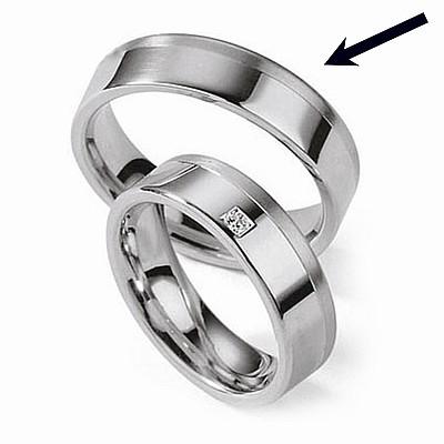 SILVEGO Ocelový prsten - snubní - pro muže RC2028-M