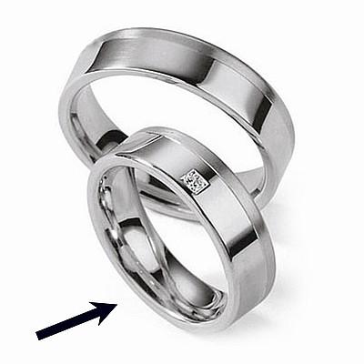 SILVEGO Ocelový prsten - snubní - pro ženy RC2028-Z