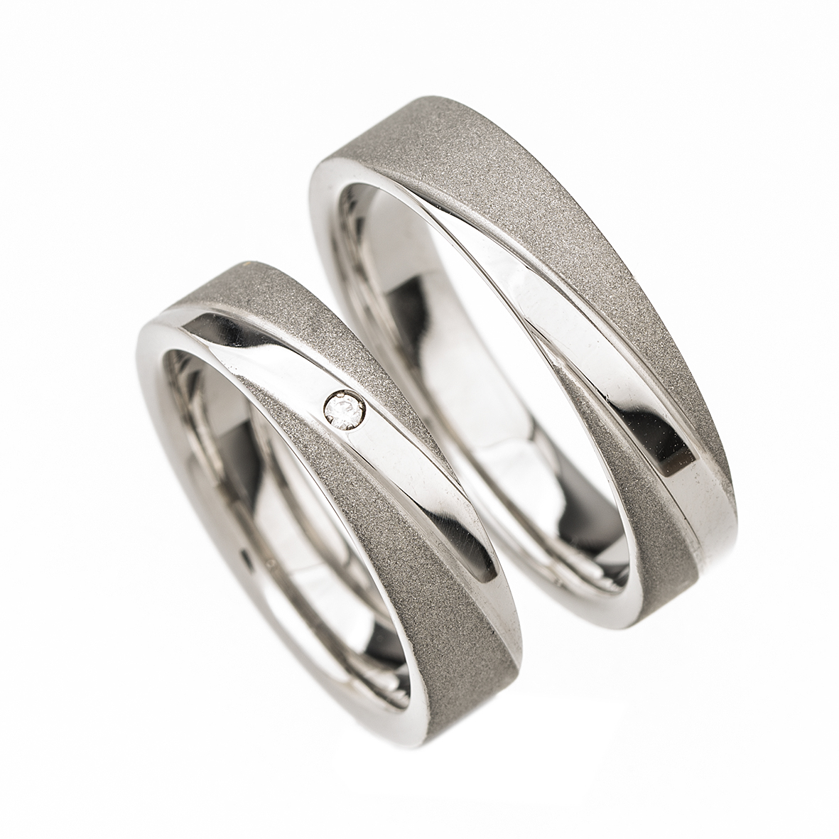 Ocelové snubní prsteny SRP0100 pár