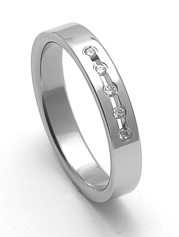 Ocelový snubní prsten RZ04025