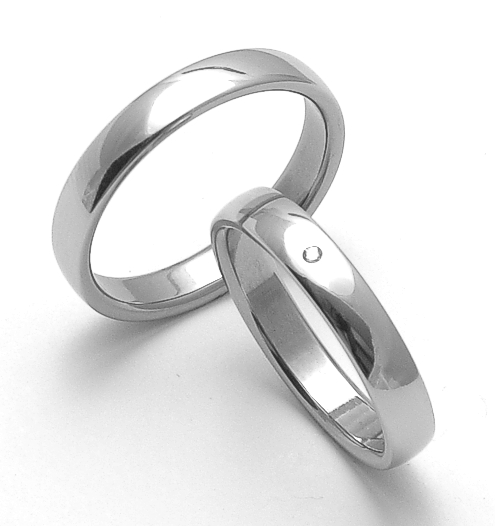 Ocelové snubní prsteny SRZ1400 pár